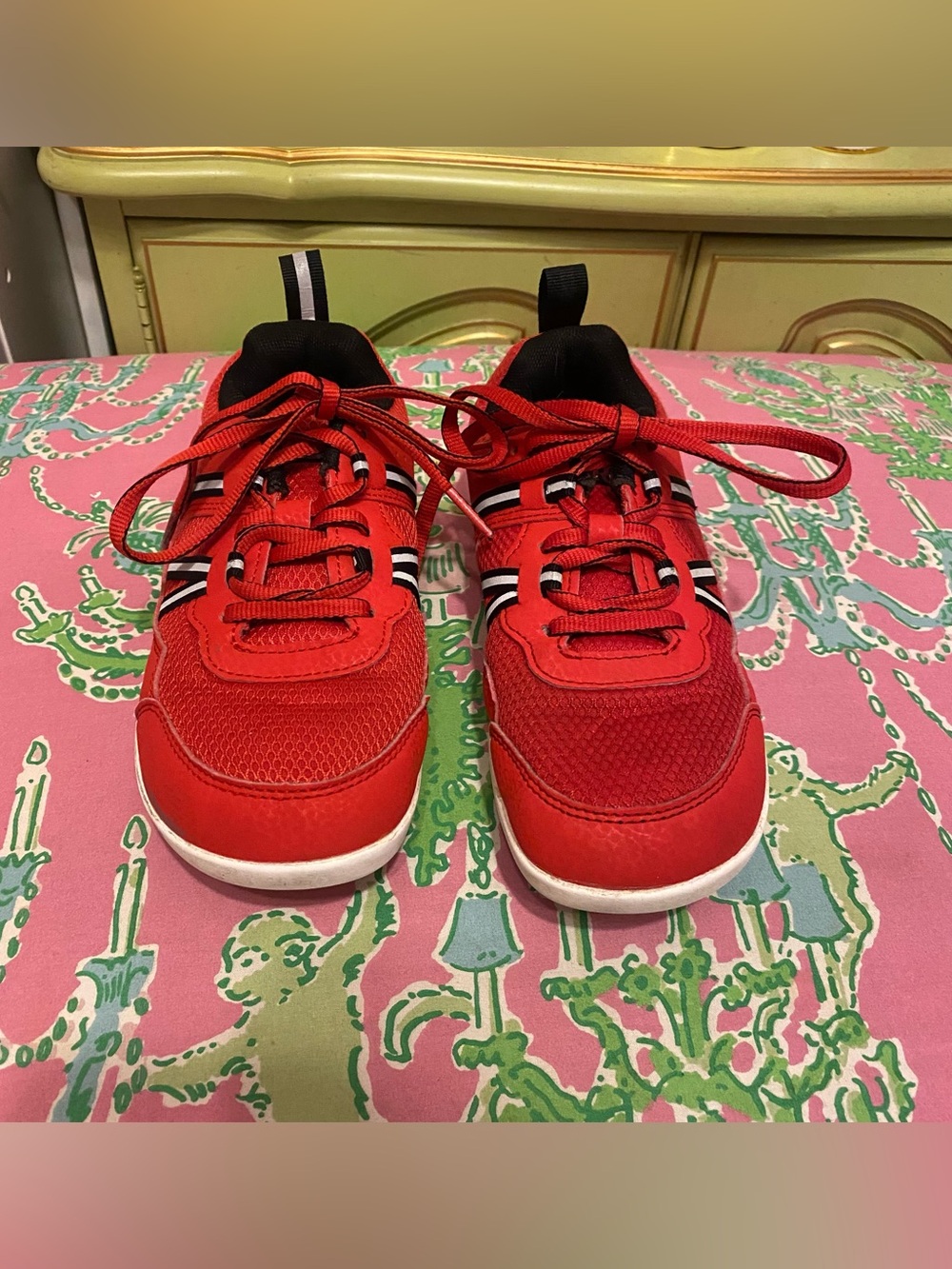 Xero red Prio Running Athletic Shoes Barefoot Minimalist Kids Size 2 - Picture 2 of 9